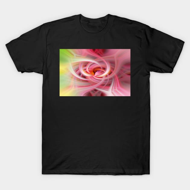 Pastel pink abstract twirl effect digital image T-Shirt by RosNapier